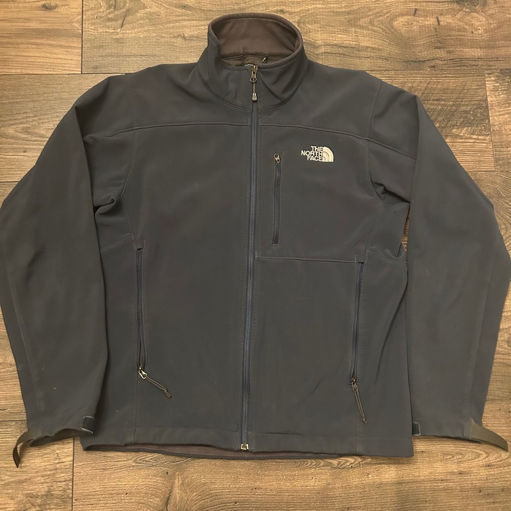The North Face Jacket Blue Apex Bionic Soft Shell Hike Outdoor Mens Size S